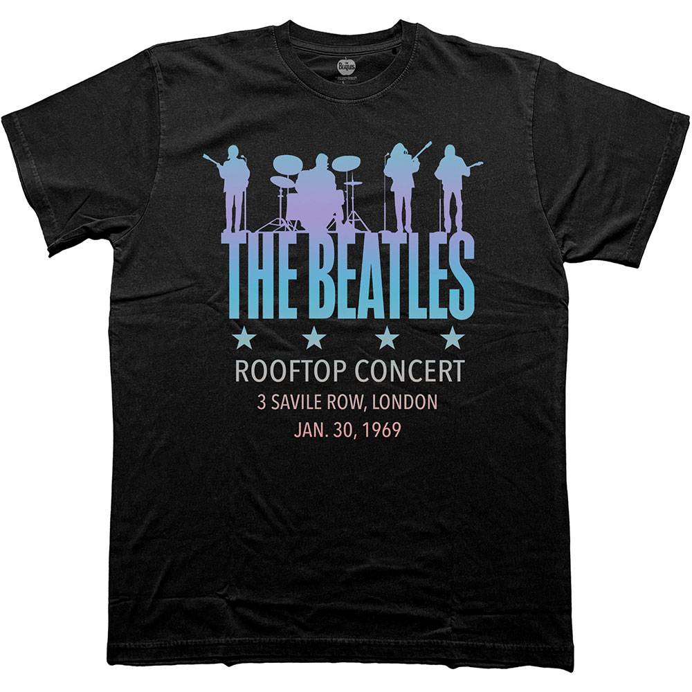 The Beatles - Rooftop Concert Savile Row Heren Tshirt - Zwart